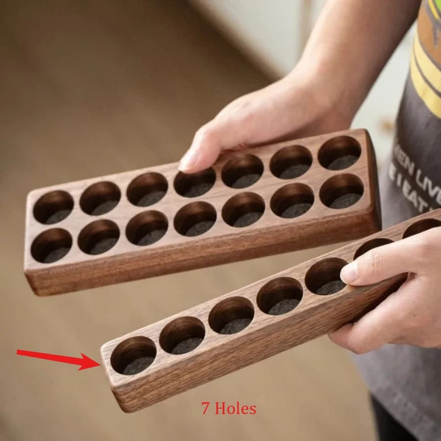 Support de rangement en bois de noyer pour huiles essentielles et cosmétiques, présentoir Vertical d