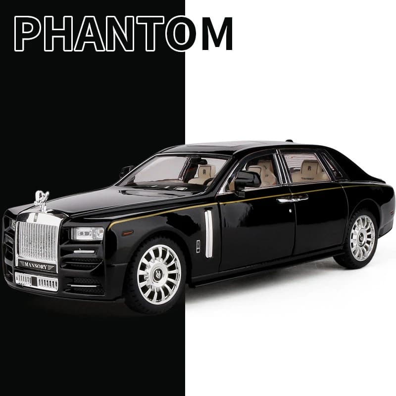 Modèle de voiture de luxe roll Royce Phantom en alliage, jouet en métal, Simulation son et lumière, 