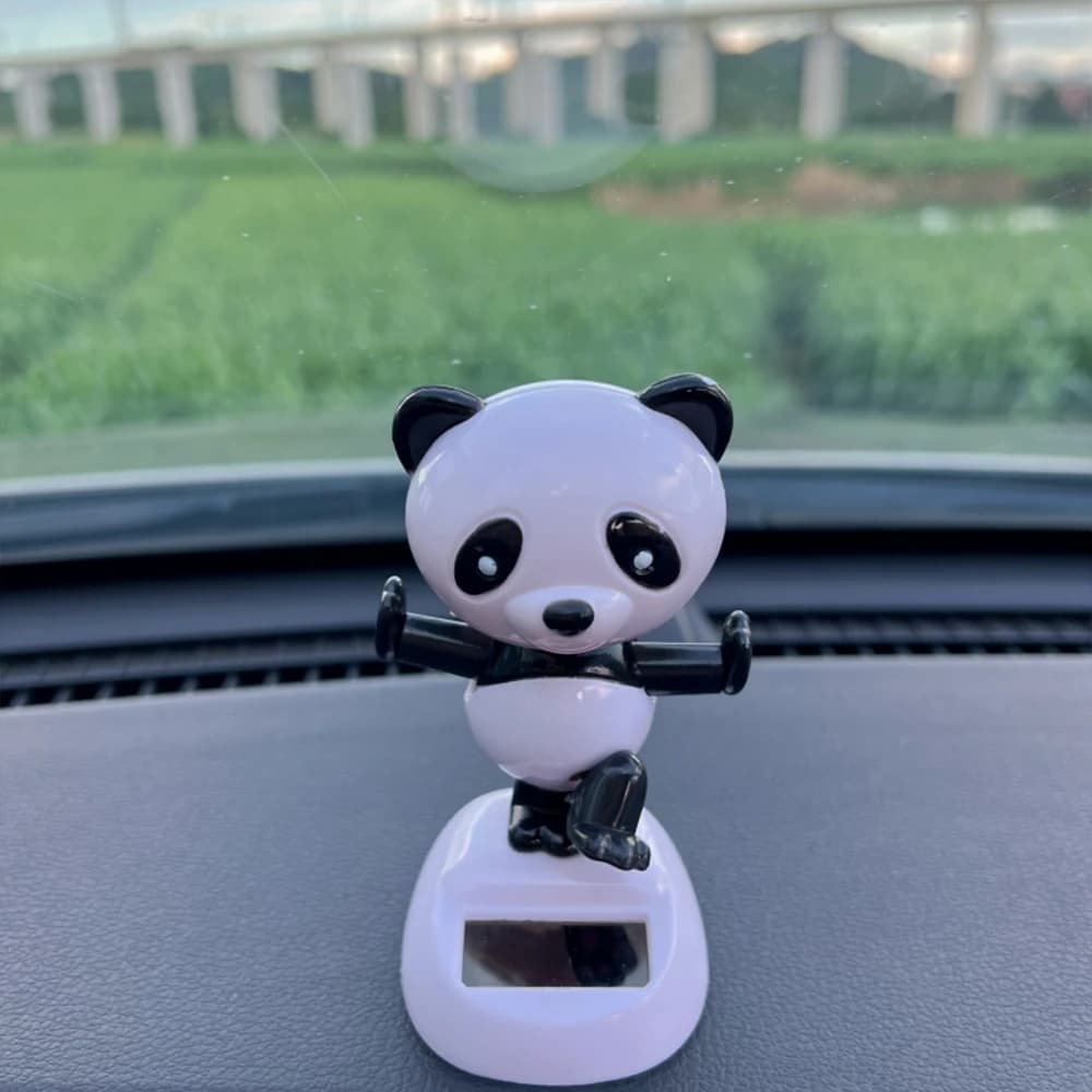 Décoration de voiture Panda Bobblehead – Ornement de tableau de bord Panda hochant mignon, décoratio
