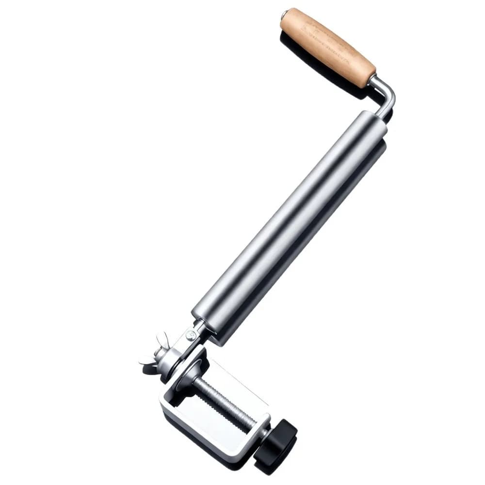 Rouleau à pâtisserie rotatif à 360 degrés en acier inoxydable, surface lisse antiadhésive, manche en