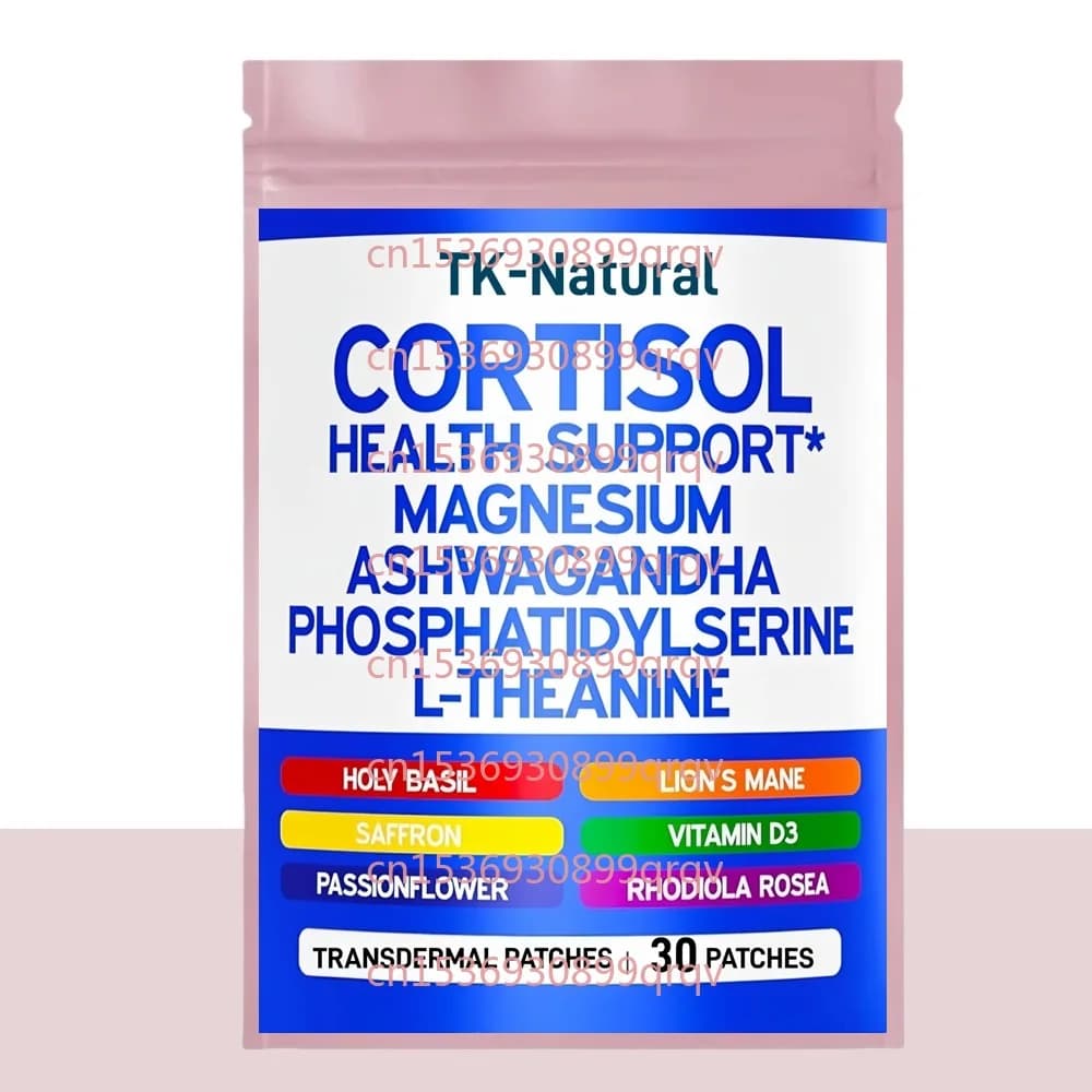 30 patchs Cortisol patchs transdérmiques pour femmes et hommes avec magnésium, L Theanine Cortisol é