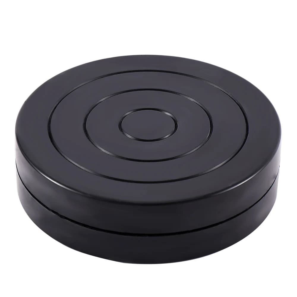 Plateau tournant en plastique noir pour sculpture, outil de tournage, plateau rotatif pour poterie, 