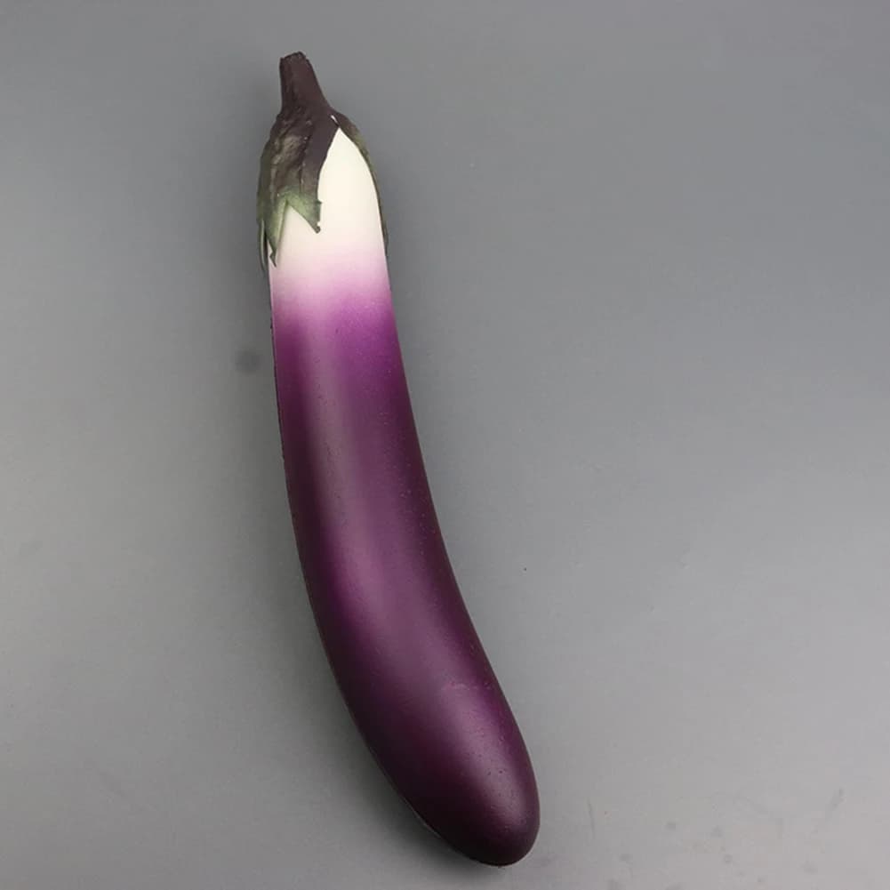 1 pièce d'ornement végétal artificiel (simulé) : aubergine, concombre, pour décoration d'armoire, de