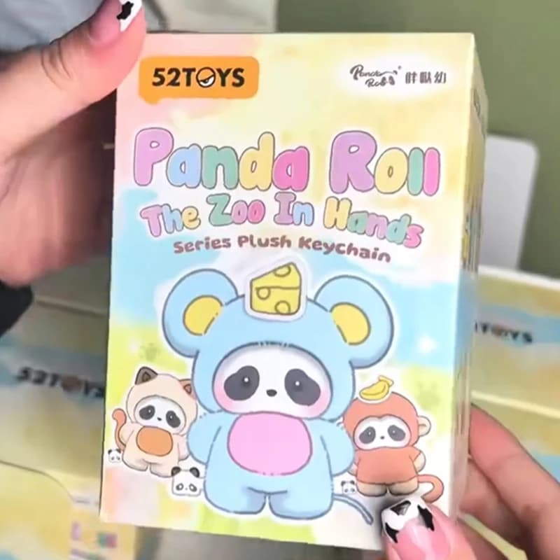 Panda Roll The Zoo In Hands Series Blind Box – Boîte Surprise en Vinyle Peluche Panda Mignon – Sac S