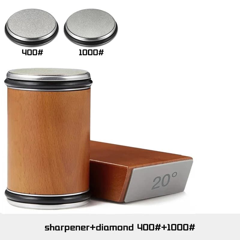Aiguiseur de couteaux à roulettes, porte-couteau magnétique, pierre à aiguiser en diamant avec 15 et