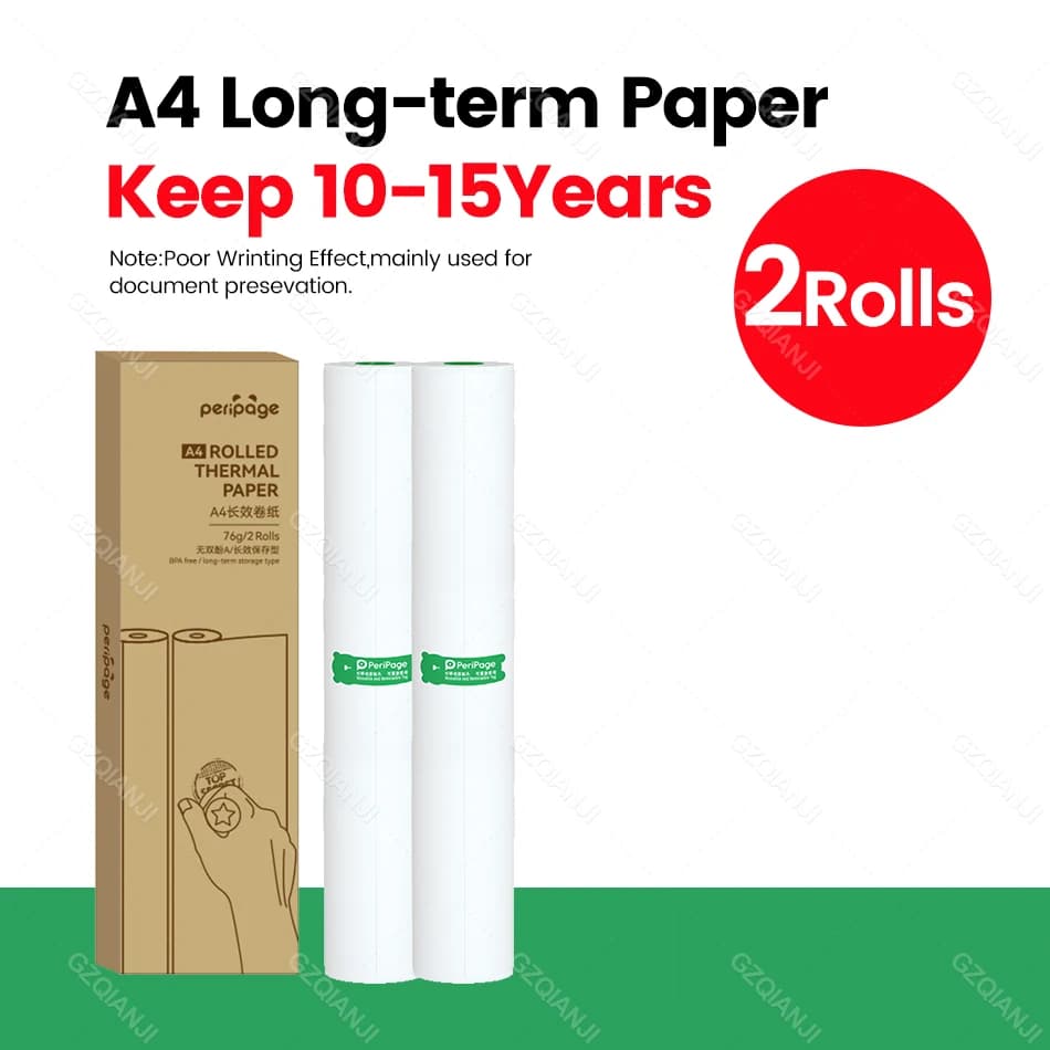 PeriPage A4 rouleau de papier thermique pliable pour imprimante Peripage A40 papier thermique A4 à s