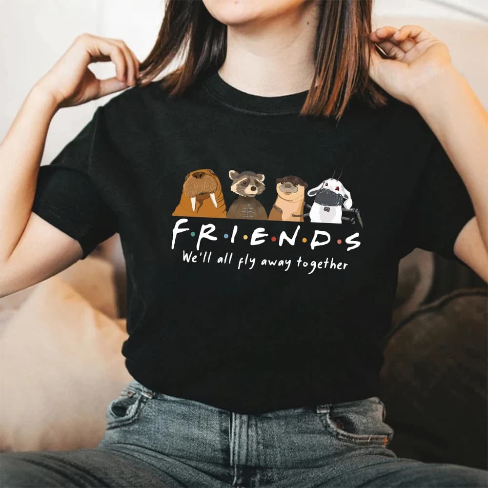 T-shirt streetwear inspiré de Rocket and Friends, We'll Fly Away Together, GotG3, Lylla Rocket Floor
