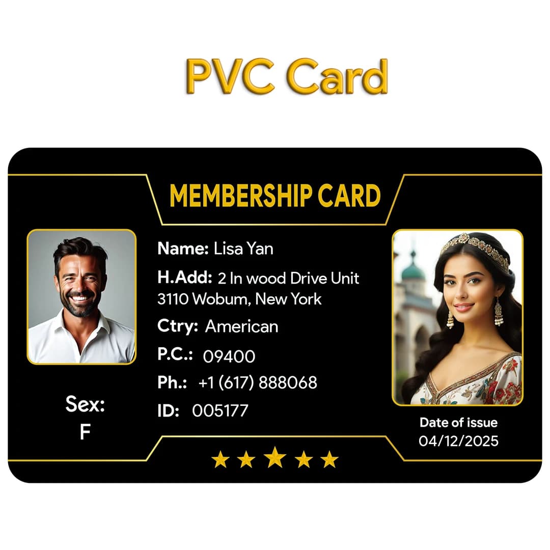 Cartes en plastique PVC personnalisées, imperméables, résistantes à l'huile, épaisseur 0,76 mm, CR80