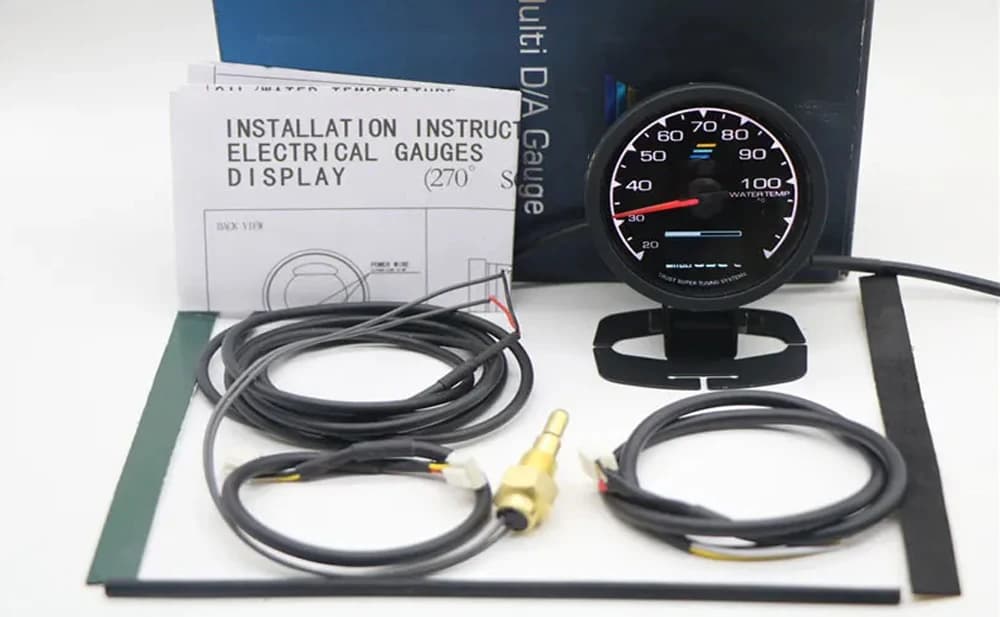 Jauge de voiture numérique LCD GReddi 62 mm, affichage de la pression d'huile, de la température d'h
