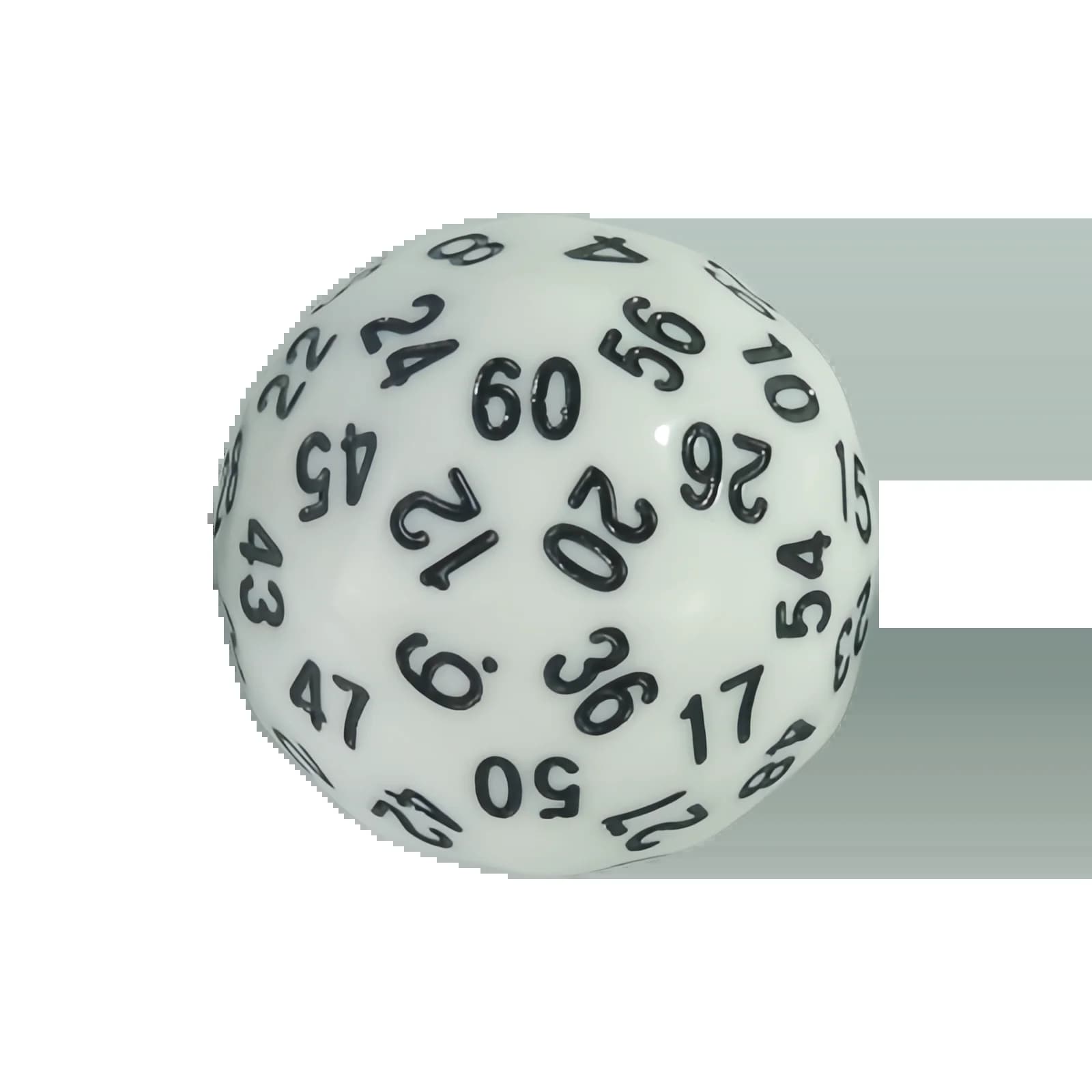 Dés à 60 faces - 1 pièce D60 à bords arrondis pour un lancer confortable, parfait pour les jeux de s