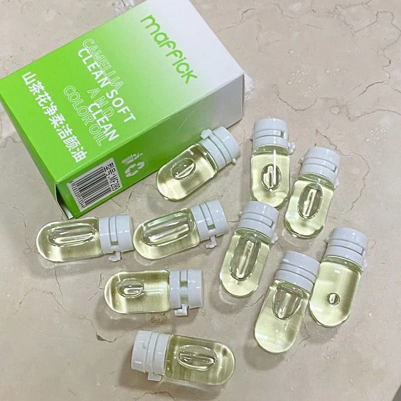 Maffick Camellia Oil Nettoyant - Packs à usage unique, nettoyage en profondeur, démaquillage doux, p
