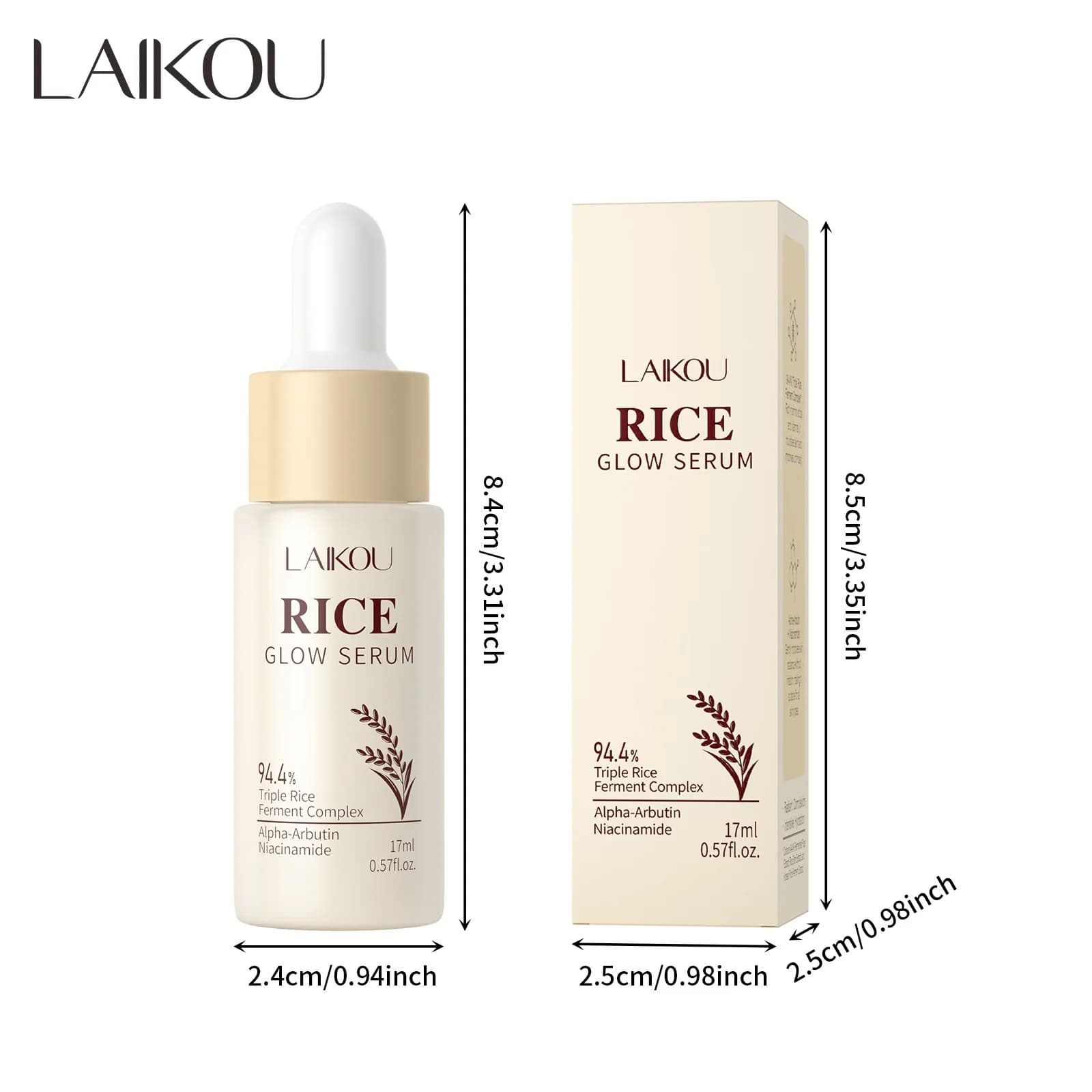 Essence pour le visage au brillant de riz, 17ml, hydratant, nourrit, éclaircit le teint, extrait nat
