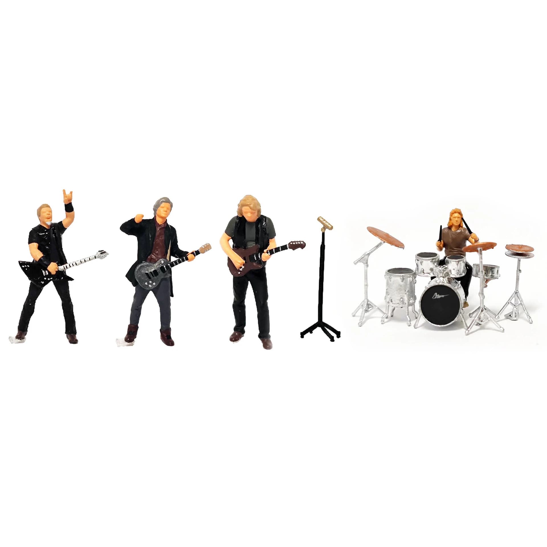 JEDrum PerSCH Micro Scene Mini Figure Model, Chanteur de groupe de rock, Quoi qu'il en soit, 1:64