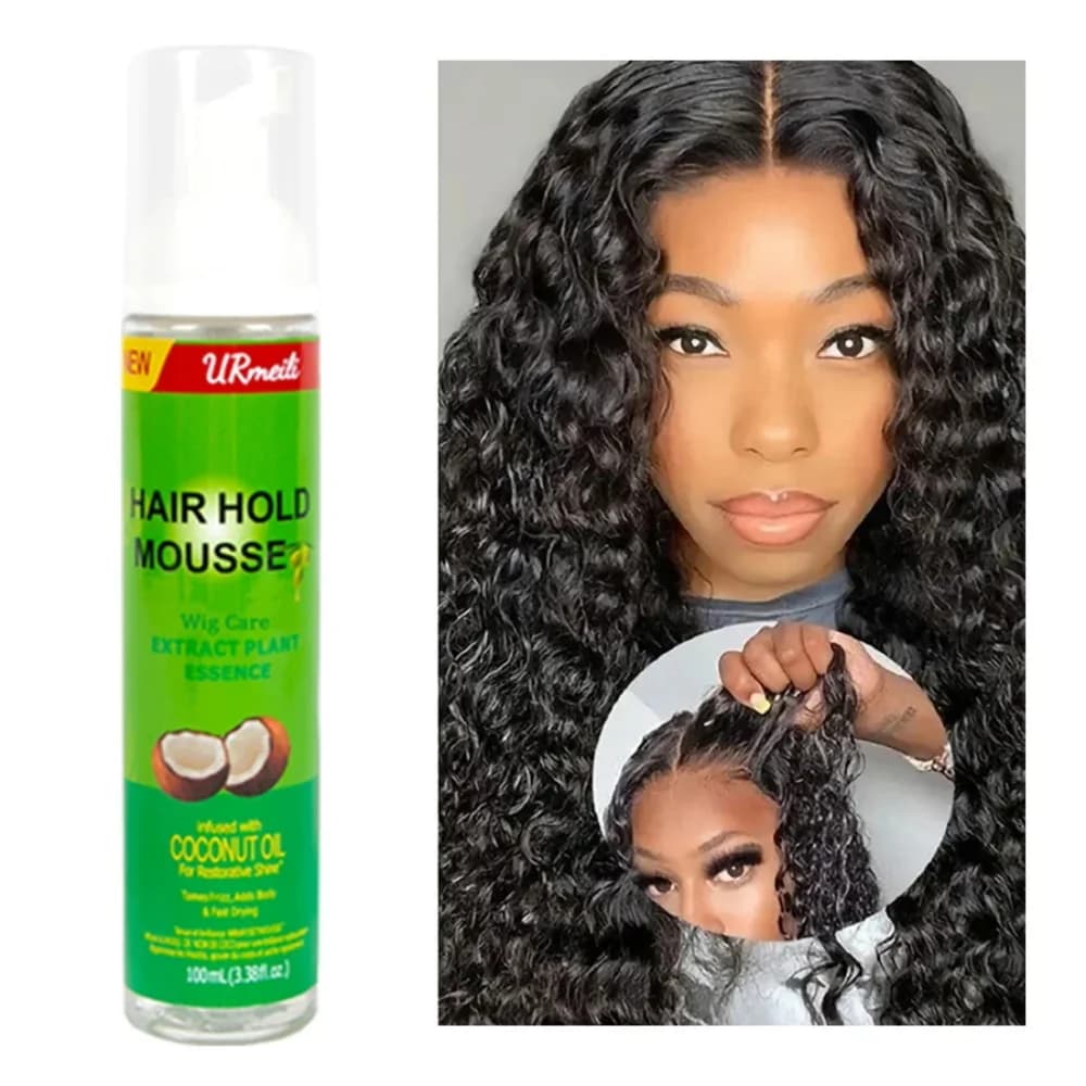 2025 Mousse de cheveux bouclés pour perruques forte tenue huile d'olive Mousse de coiffure Anti-fris