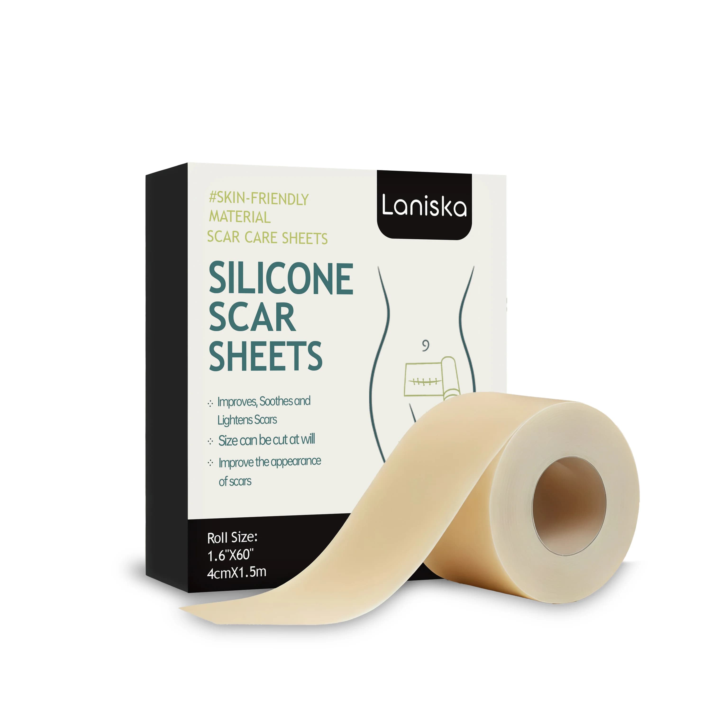 Tea Tree Oil Silicone Scar Sheets Repair Scar Fade-Out Marks Soothing Skin Trauma Scar Cover Moistur