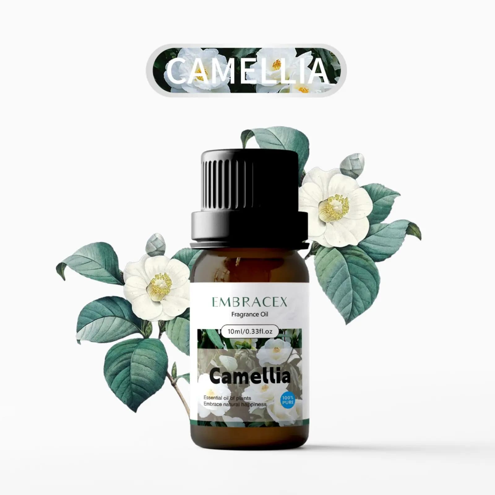 Huile essentielle de camélia, extrait naturel de plantes, pour les soins de la peau, le bain, le vis