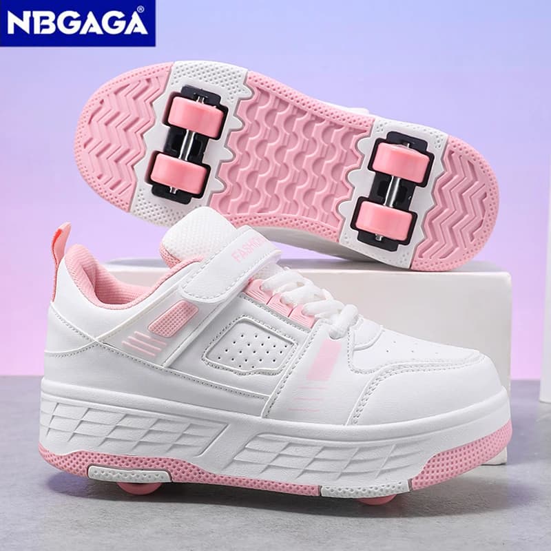 Chaussures à roulettes amovibles à 4 roues pour enfants, patins en ligne antidérapants pour garçons 