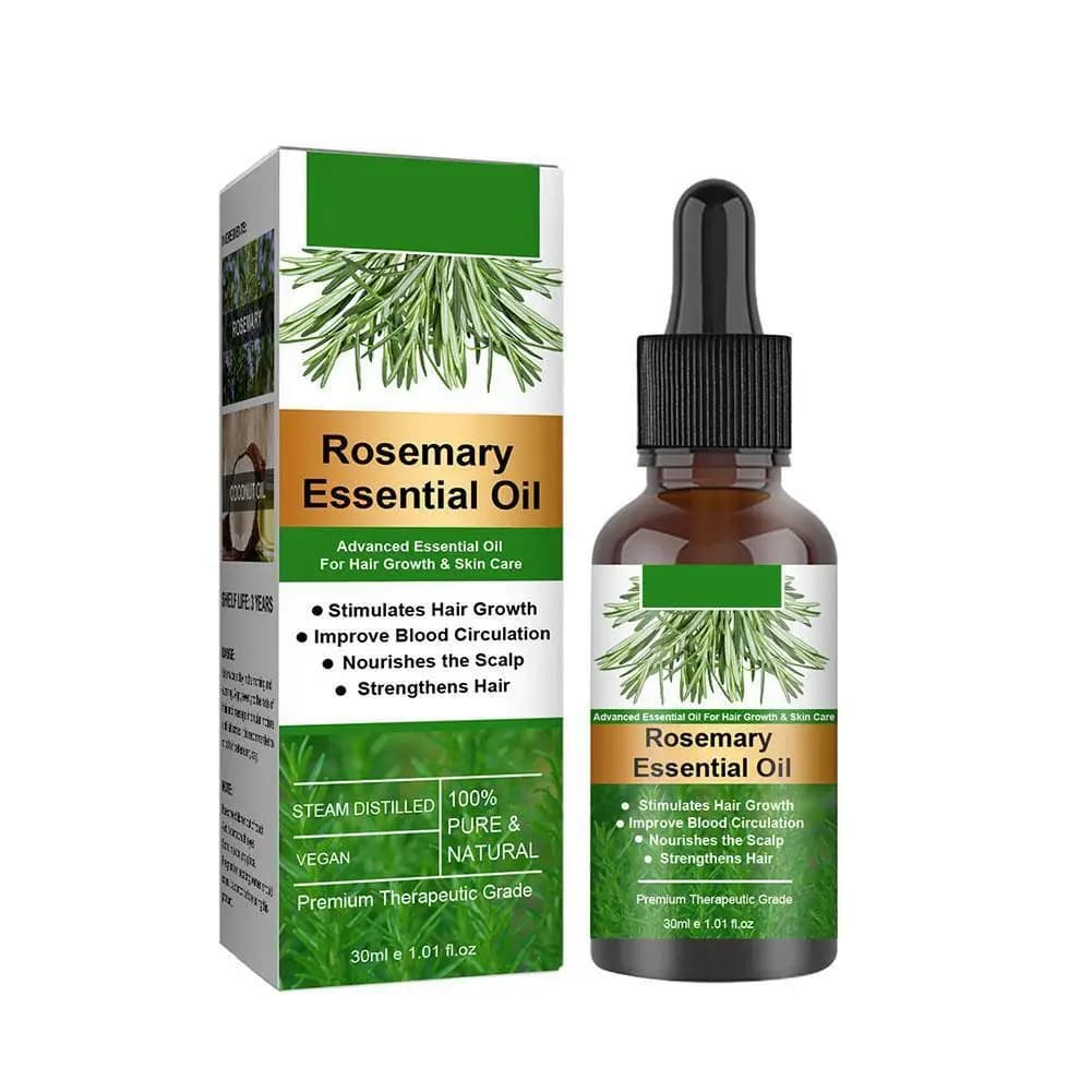 Sérum à l'huile de romarin 30ml, produit de soins de beauté essentiel pour la croissance et le renfo