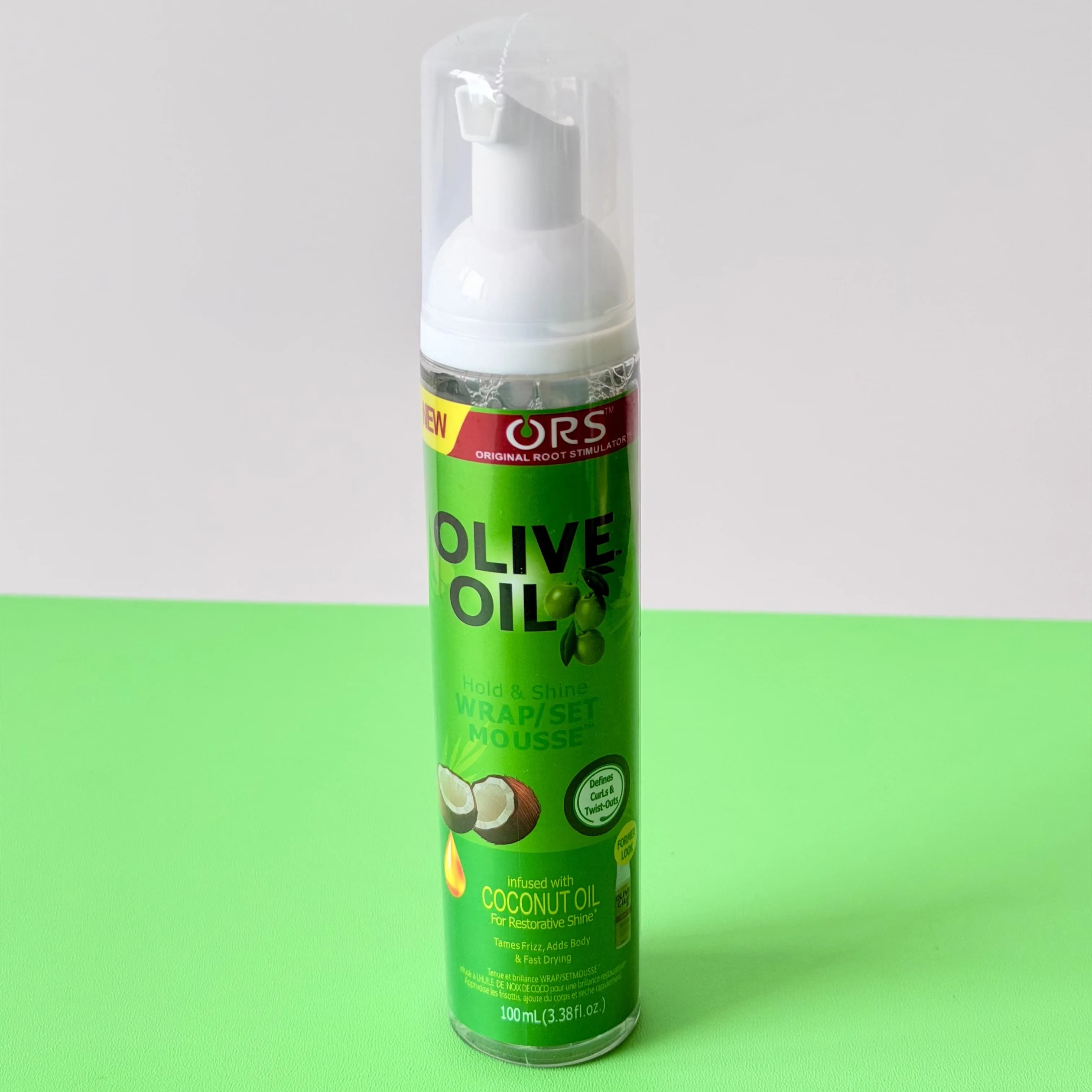 Mousse pour cheveux bouclés (100 ml) pour perruques, mousse coiffante à l'huile d'olive à tenue fort