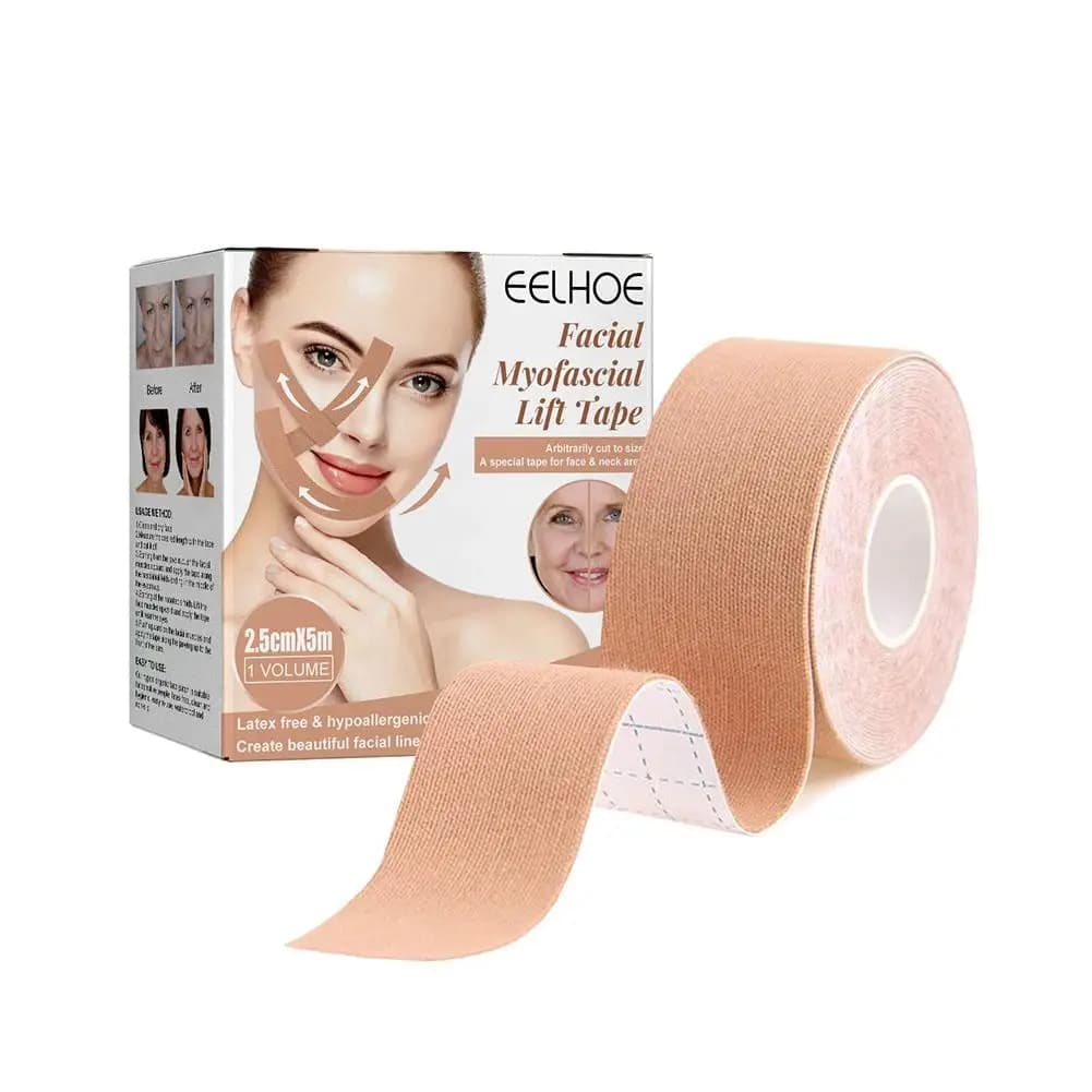 1 rouleau/2 rouleaux de ruban de lifting myofascial pour le visage, pour l'huile de ricin, patchs de