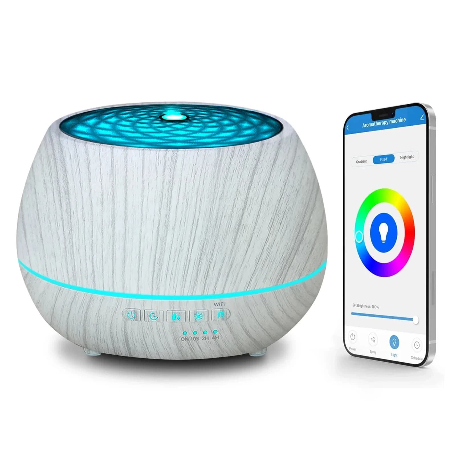 Tuya – humidificateur WiFi intelligent, diffuseur d'huiles essentielles d'aromathérapie, 500mL, veil