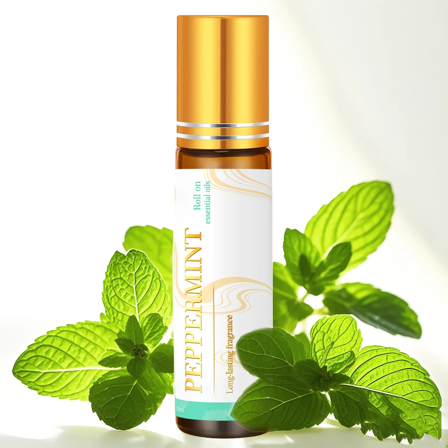 Rouleau d'huiles essentielles de menthe poivrée, 2 pièces/1 pièce, 10ml, huiles essentielles, Sensat