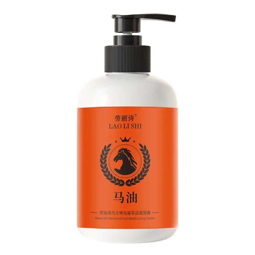 Crème hydratante pour les mains et les pieds à l'huile de cheval 300g Laolishi, lotion hydratante po