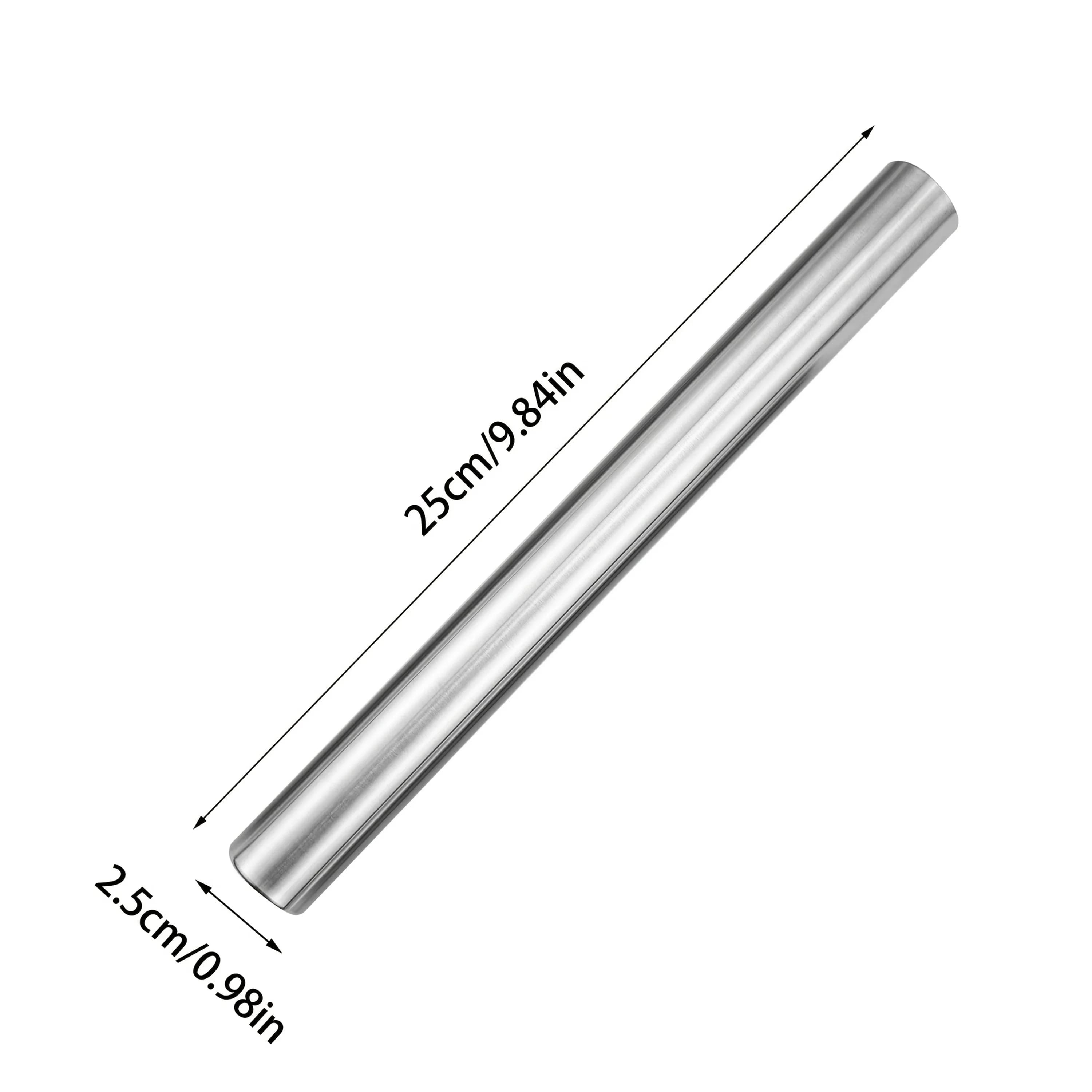 Rouleau à pâtisserie simple en acier inoxydable, adapté à la pâtisserie, très adapté au rouler du su