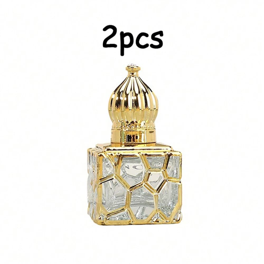 Bouteilles à roulettes en verre portables de 10ml, 2 pièces, pour huile essentielle, bouteilles de p