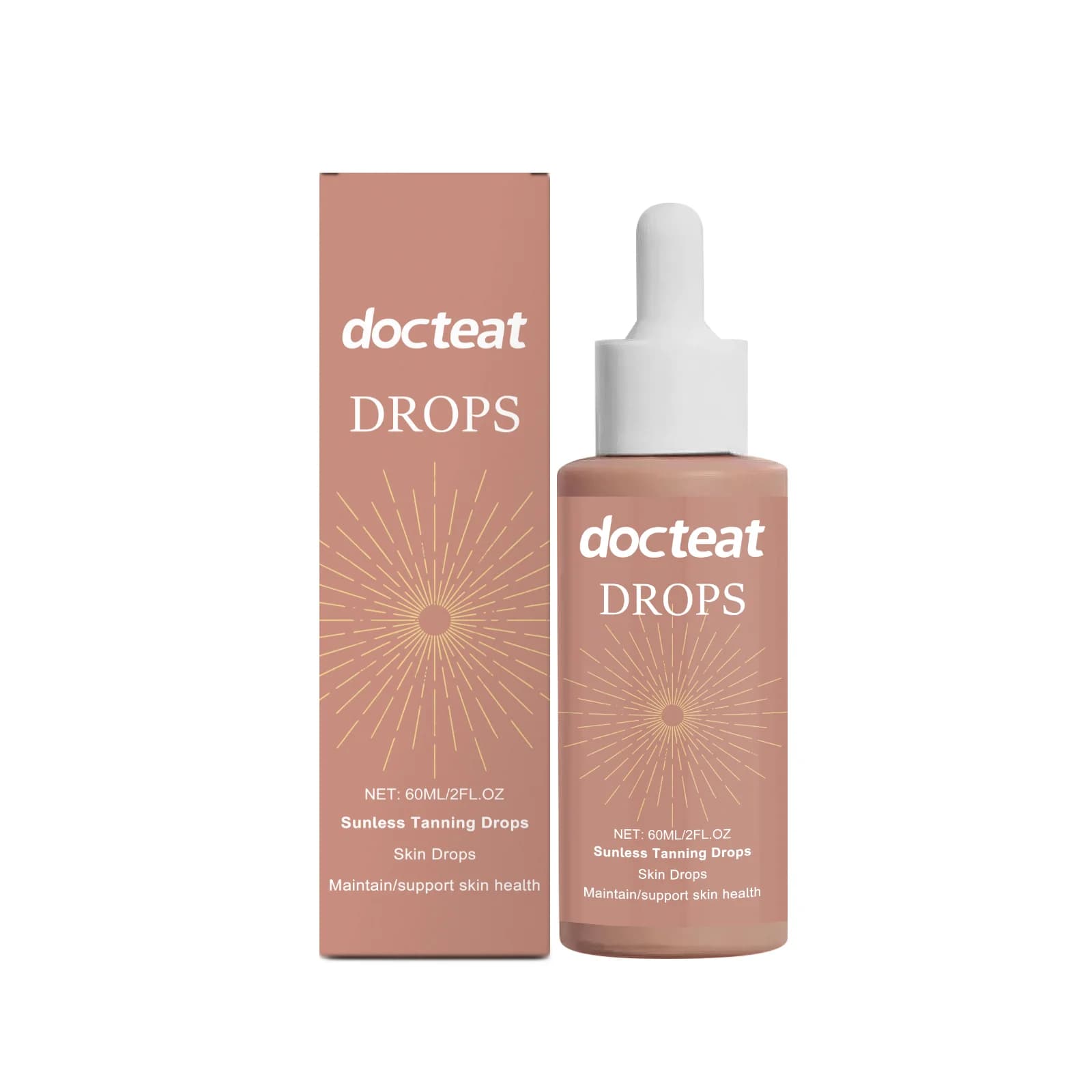 Gouttes de supplément de bronzage à base de plantes pures, hydratation légère et absorption rapide, 