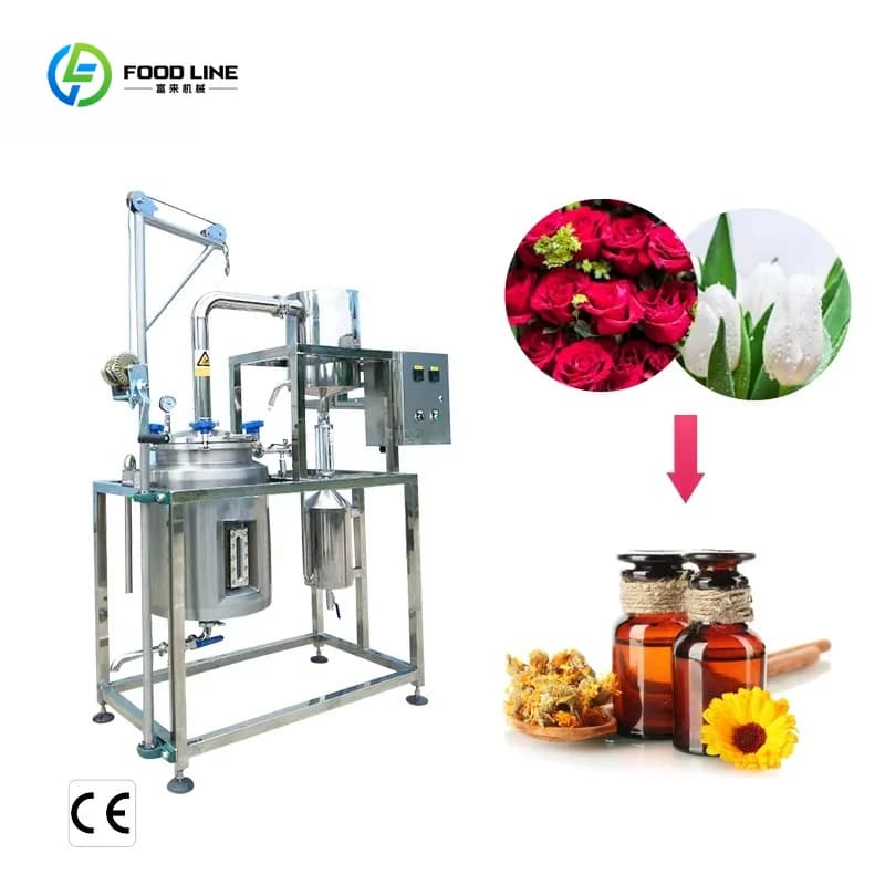 Nouvelle Machine d'extraction d'huile essentielle de 10 à 200 litres de distillation de vapeur