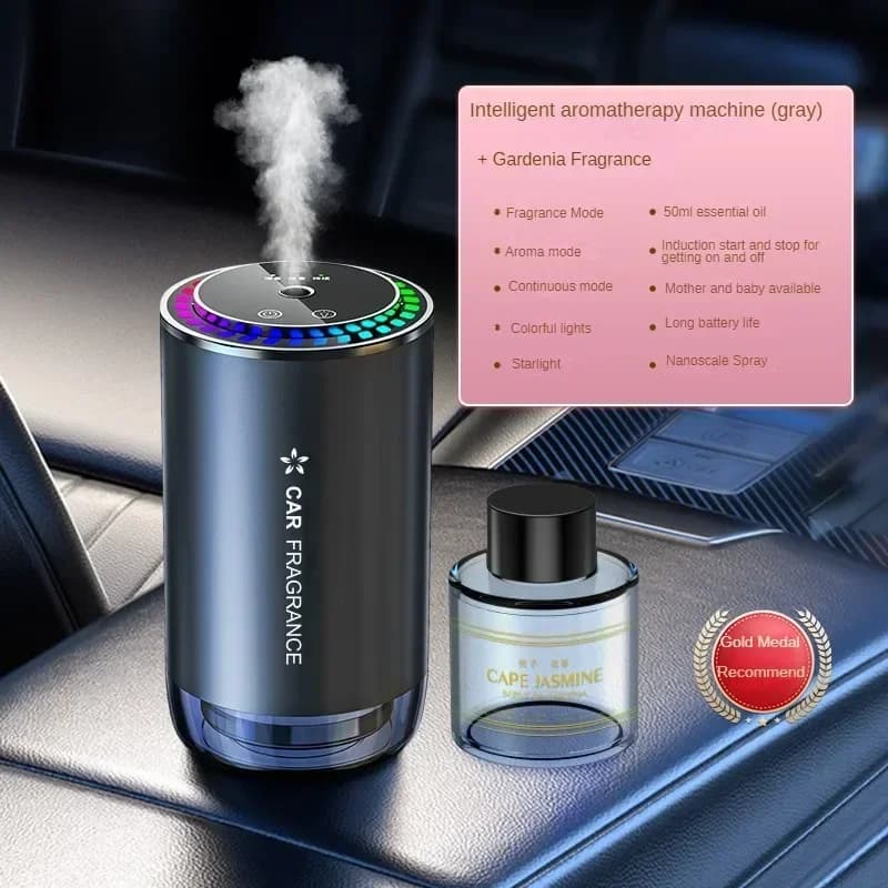 Diffuseur de parfum pour voiture avec pulvérisation automatique, en alliage d'aluminium, éliminateur