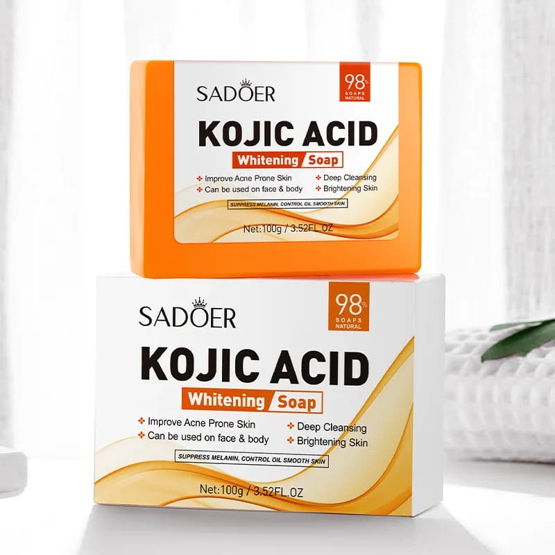 SADOER savon pour le visage à l'acide kojique mousse de lavage du visage nettoyant pour le visage hy