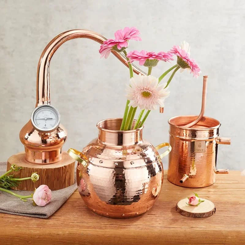 Dispositif de séparation d'extraction d'huile essentielle en cuivre pur, équipement de Distillation 