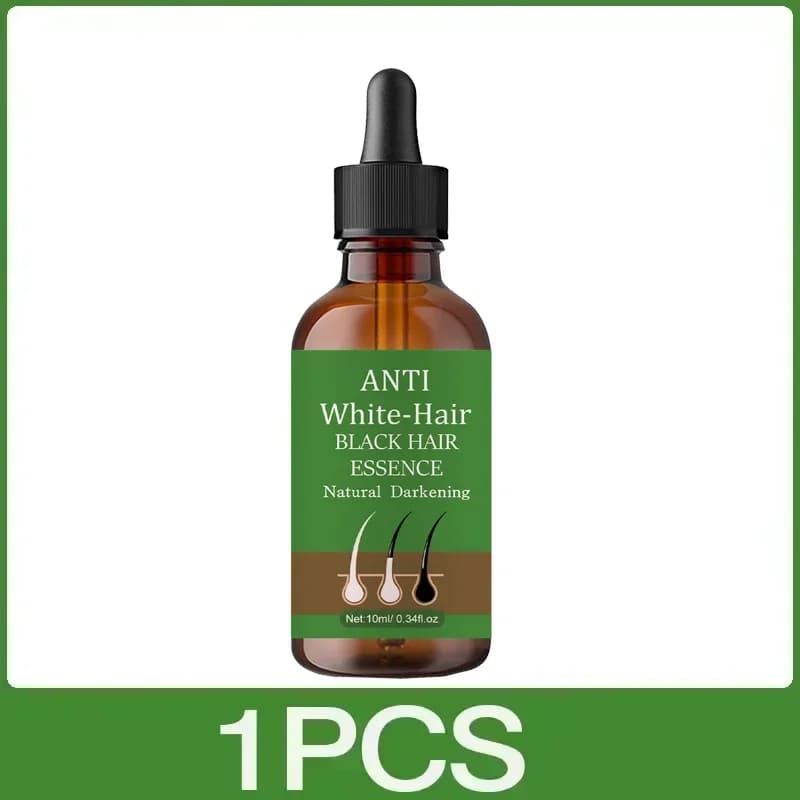 Huile capillaire gris-noir qui réduit la grisonnance précoce, nourrit les follicules, restaure le pi