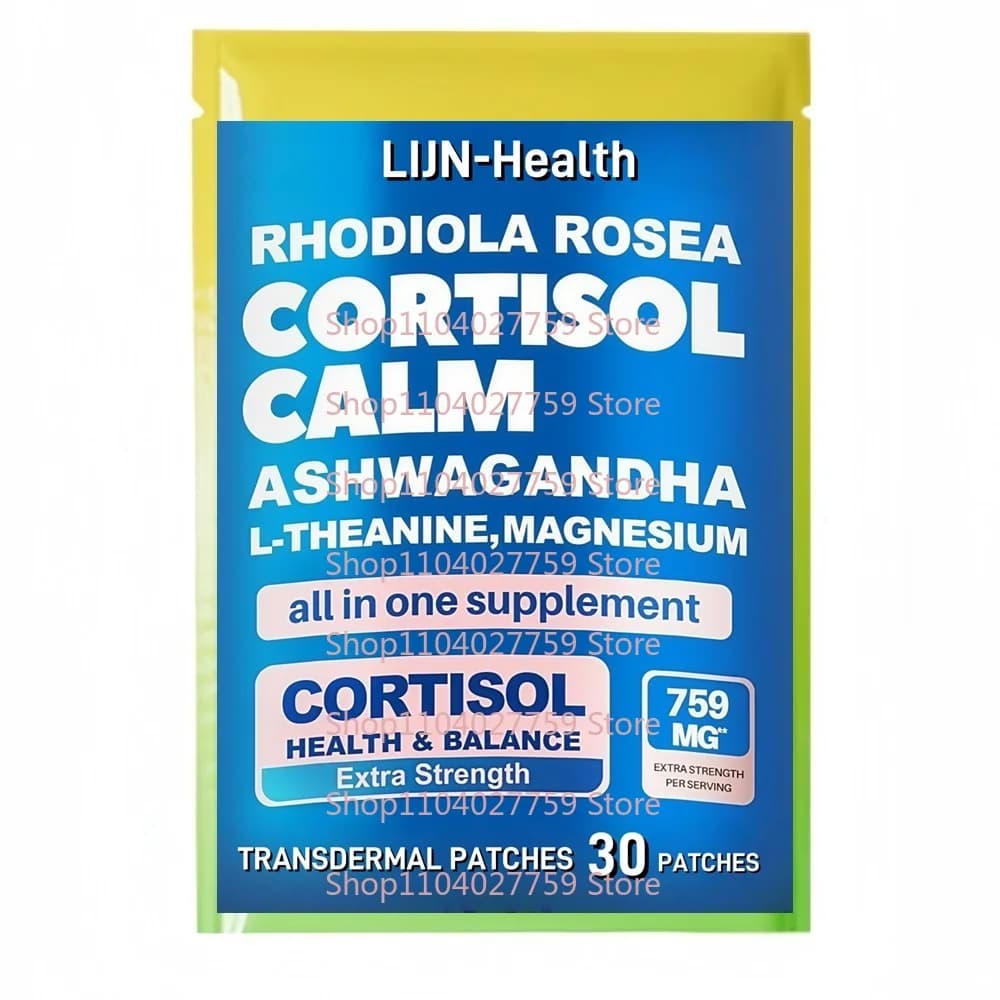 30 patchs Cortisol Manager patchs transdérmiques au magnésium,Rhodiola rosea-Supporte la relaxation,