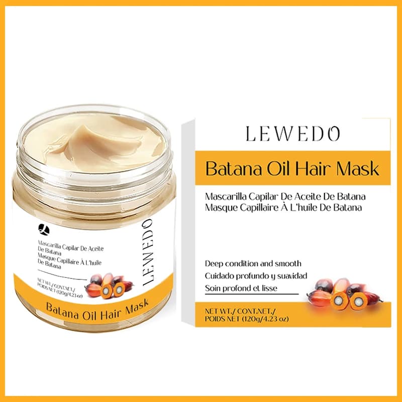 Après-shampoing à l'huile de Batana biologique pour cheveux secs et crépus, masque nourrissant et li
