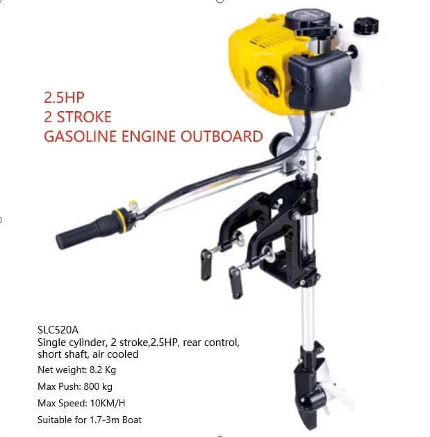 Moteur hors-bord 2 temps 2,5 3,5 CV refroidi par air 6 9,8 12 15 18 CV refroidi par eau 2 cylindres 