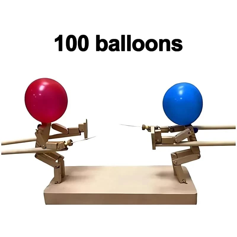Ballon de combat en bois pour homme en bambou, avec tête gonflable, ballon de combat rapide, jeu de 