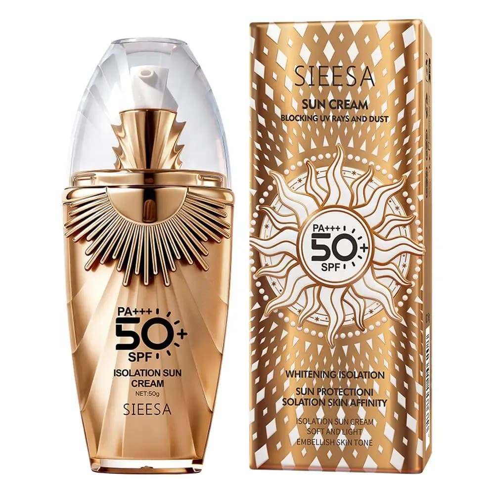 Crème solaire visage SPF 50+ PA+++ ultra haute protection, contrôle du sébum, résistante à l'eau, po