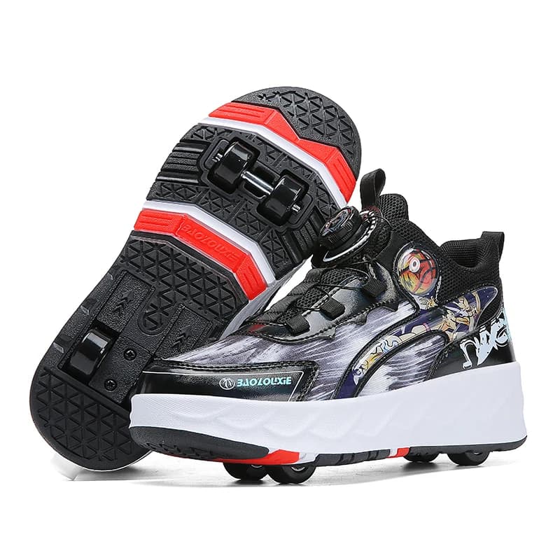 Chaussures à roulettes pour enfants, garçons et filles, avec boucle rotative amovible, cadeaux pour 