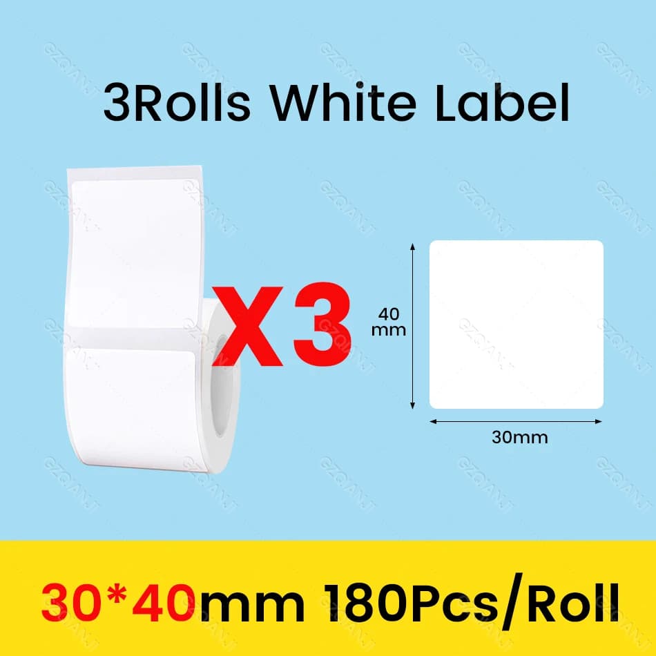 NiiMbot – rouleau de papier pour imprimante d'étiquettes B21 B1, 3/5/10 rouleaux, étanche, Anti-huil