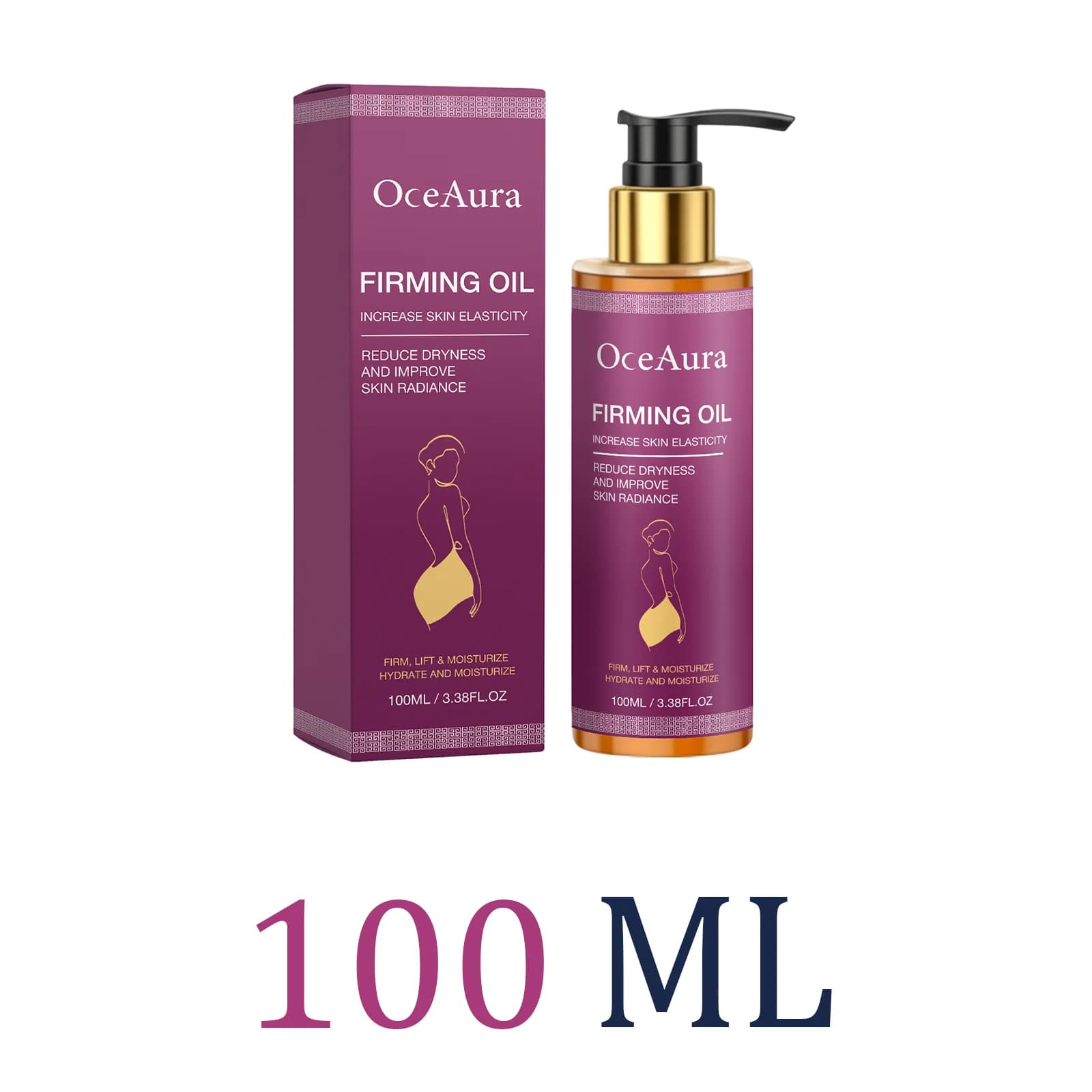 Huile Corporelle Lavande Rose 100ml – Liquide de Massage Hydratant et Réparateur pour le Corps – Hui