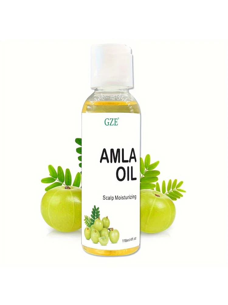GZE Amla Hair Oil pour une brillance saine des cheveux et du cuir chevelu hydraté, huile capillaire 