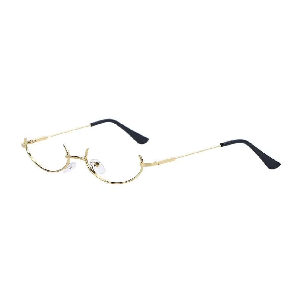 Lunettes de fête Cosplay pour femmes, demi-monture de lunettes ovales, montures de lunettes, décorat