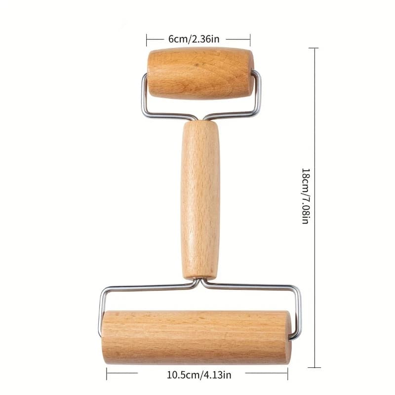Rouleau à pâte à Double tête en bois, rouleau à pâtisserie antiadhésif français, Fondant, farine, ta