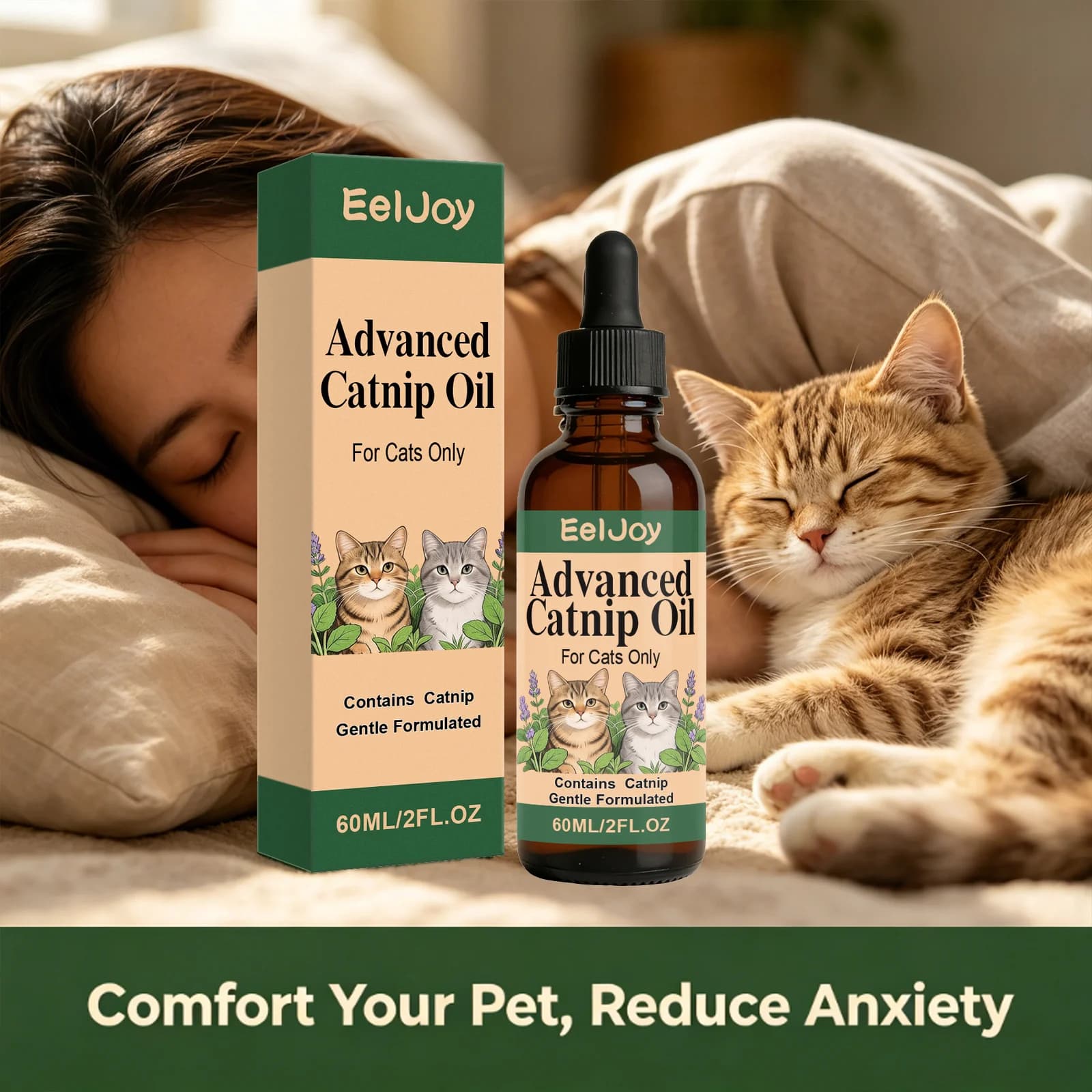 Huile de Catnip en Gouttes : Soulage le Stress et l'Anxiété, Favorise la Relaxation et l'Équilibre d