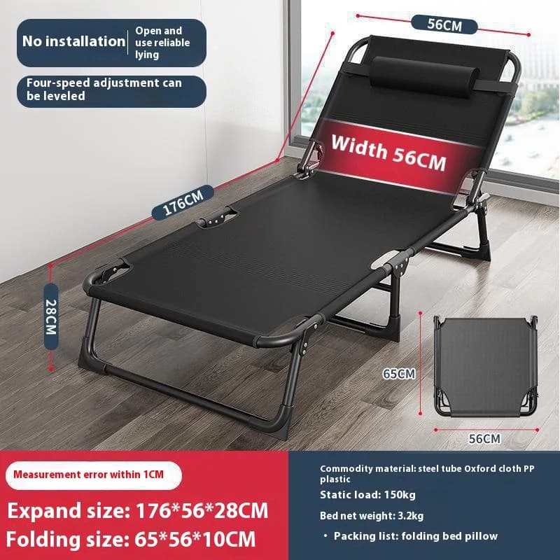 Lit pliant lit simple maison lit de sieste simple bureau lit de sieste en plein air chaise inclinabl