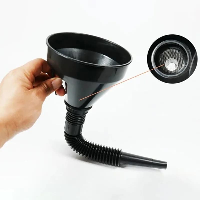 Entonnoir de ravitaillement 2 en 1 avec crépine, bec verseur pour huile, eau, carburant, essence, Di