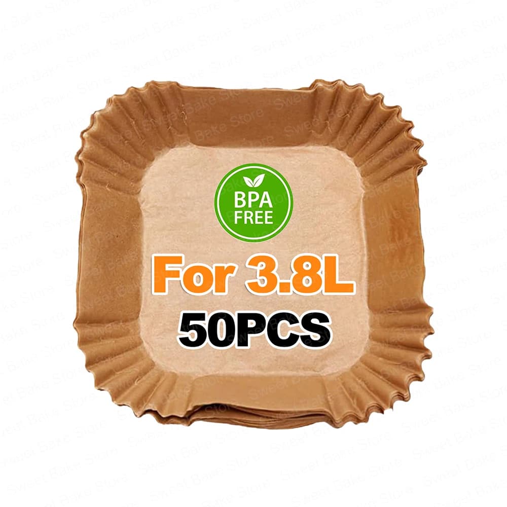 Papier de cuisson pour friteuse à air Ninja Double pile 7,6 L, doublures en papier parchemin jetable